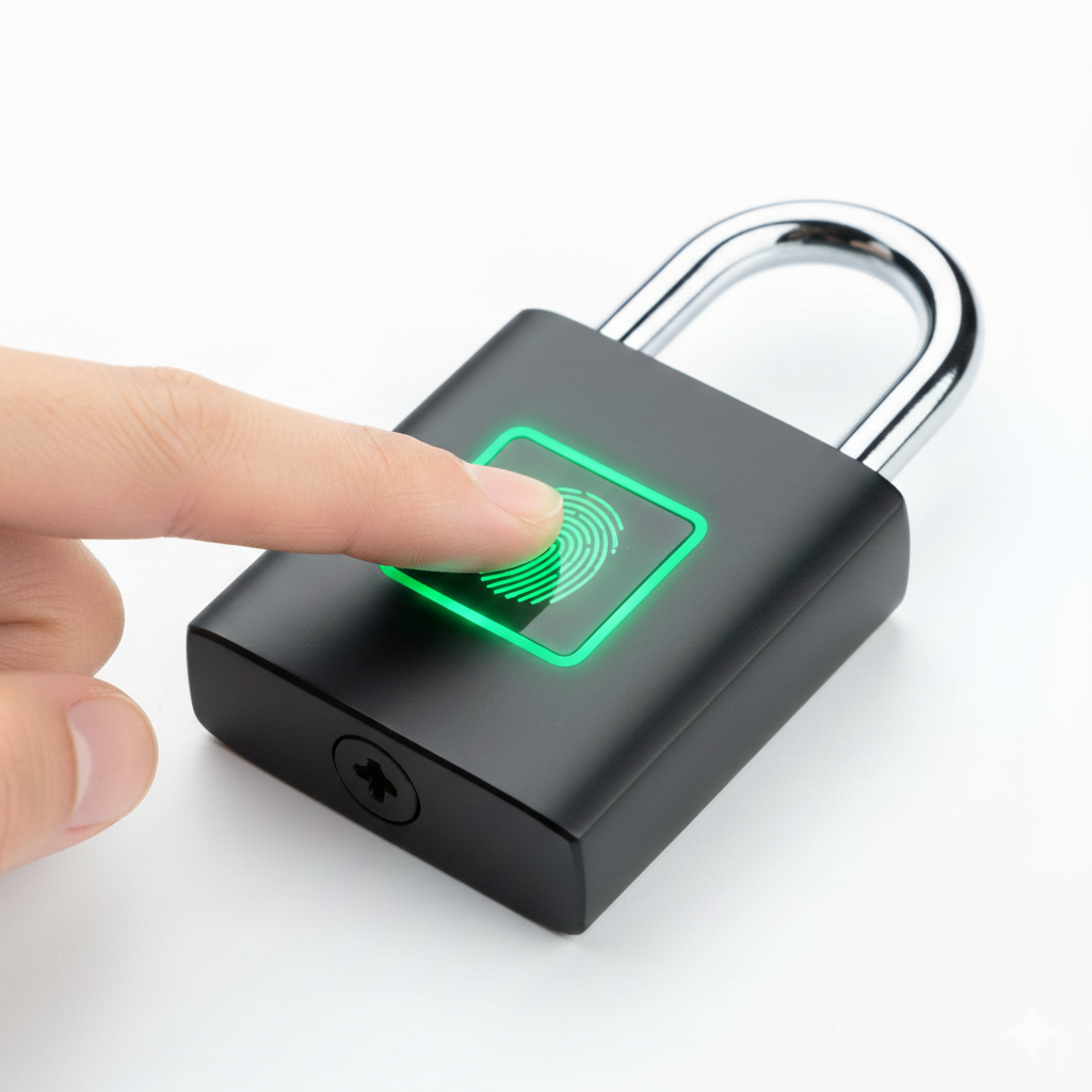 Cadeado Inteligente Biométrico CDOK P2 – Desbloqueio por Impressão Digital em 0,5s