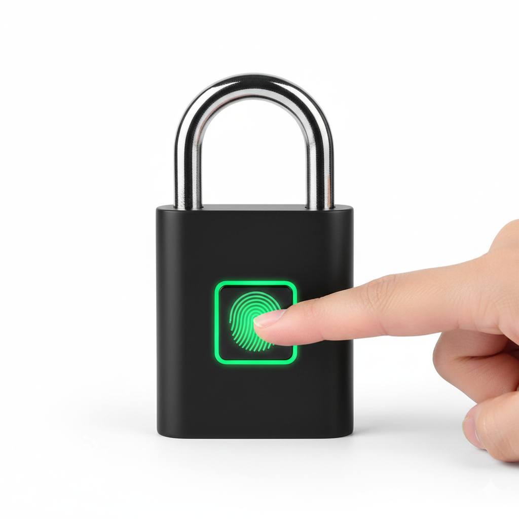 Cadeado Inteligente Biométrico CDOK P2 – Desbloqueio por Impressão Digital em 0,5s