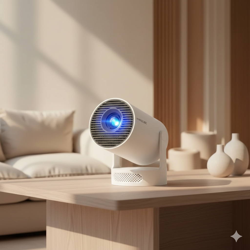 Projetor Portátil 4K HY300 Pro+ Android 11 – 290ANSI, WiFi 6, Bluetooth 5.4, 5W HiFi