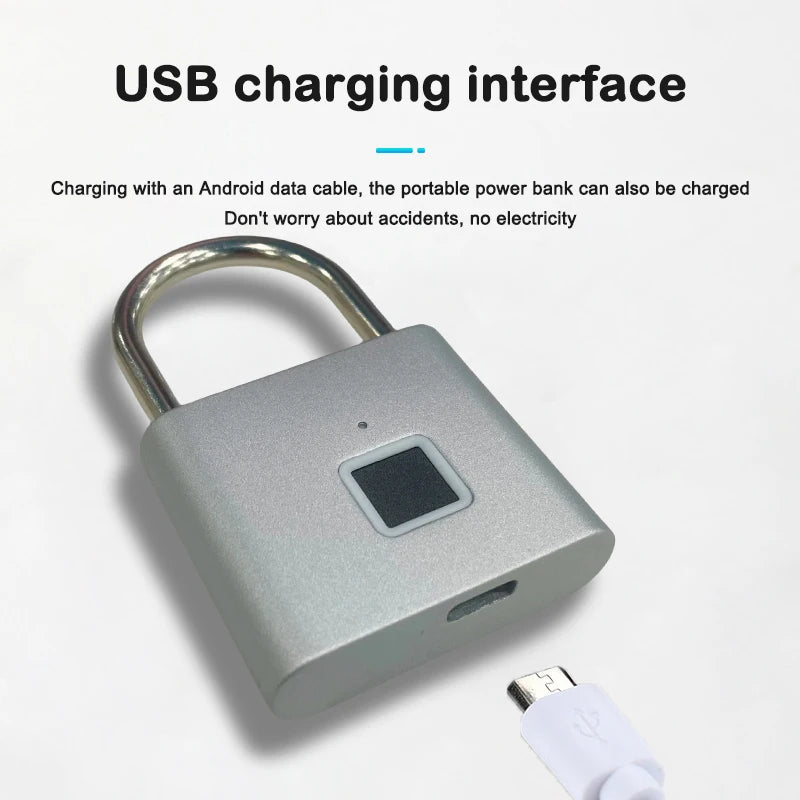 Cadeado Inteligente Biométrico CDOK P2 – Desbloqueio por Impressão Digital em 0,5s